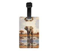 Etiquetas de equipaje de elefante africano para maletas, etiquetas fáciles de identificar, adecuadas para viajes en avión y cruceros