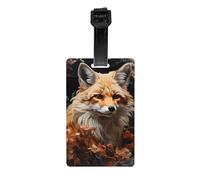 Etiquetas de equipaje de Fox and Flowers, identificadores de equipaje elegantes, impermeables y duraderos, garantizan que tu viaje sea seguro y ordenado.
