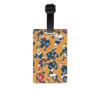 Etiquetas de equipaje de hockey para maletas, identificadores duraderos para bolsas para reconocer fácilmente bolsas esenciales para viajar