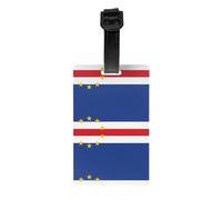 Etiquetas de equipaje de la bandera de Cabo Verde, identificadores de equipaje elegantes, impermeables y duraderos, garantizan que tu viaje sea seguro y ordenado.