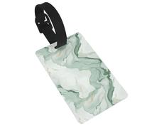 Etiquetas de equipaje de mármol blanco cremoso, color verde salvia, etiqueta de identificación de nombre, etiquetas de maleta, ideales para viajes, cruceros, mochilas, bolsas