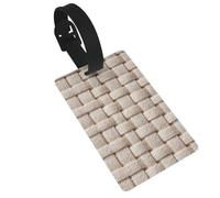 Etiquetas de equipaje de material biodegradable con patrón de tejido, etiqueta de identificación de nombre, etiquetas de maleta, ideales para viajes, cruceros, mochilas, bolsas