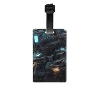 Etiquetas de equipaje de robot futuro, identificadores de equipaje elegantes, impermeables y duraderos, garantizan que tu viaje sea seguro y ordenado.