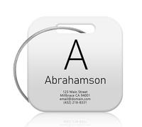 Etiquetas de equipaje de viaje de acero inoxidable - personalizables con nombres gráficos - impermeables y resistentes para facilitar su identificación - adecuadas para maletas y mochilas