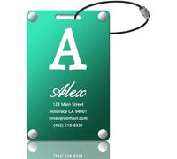 Etiquetas de equipaje de viaje de acero inoxidable - personalizables con nombres gráficos - impermeables y resistentes para facilitar su identificación - adecuadas para maletas y mochilas