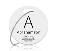 Etiquetas de equipaje de viaje de acero inoxidable - personalizables con nombres gráficos - impermeables y resistentes para facilitar su identificación - adecuadas para maletas y mochilas
