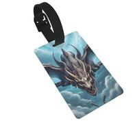 Etiquetas de equipaje Flying Dragon para maletas, etiquetas de viaje de cuero sintético, etiquetas para bolsos, protección de la privacidad, artículos esenciales de viaje