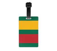 Etiquetas de equipaje impresas con la bandera de Lituania, aptas para maletas, mochilas y bolsas de golf