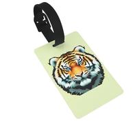Etiquetas de equipaje Little Fat Tiger Head. Duraderas y elegantes, este accesorio de viaje unisex hace que sea fácil identificar tu equipaje.