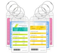 Etiquetas de Equipaje para Cruceros, Aida Etiquetas para Maletas Resistentes Impermeables de PVC Transparente para Mein Schiff, Etiquetas para Maletas para Cruceros con Cinta Metálica Atornillable (6)