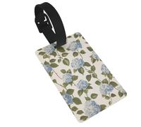 Etiquetas de equipaje vintage con diseño de flores de hortensia, ideal para viajes, cruceros, mochilas, bolsas