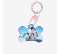Etiquetas de identificación de mascotas con forma de pingüino madre y bebé, de acrílico en forma de hueso, perfectas para perros y gatos pequeños a grandes, lindas y funcionales