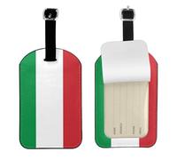 Etiquetas de identificación de piel con bandera de Italia, protección de privacidad, para viajes, hotel, crucero, aeropuerto, esencial