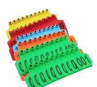 Etiquetas de identificación para animales, 100 etiquetas for orejas de ganado de plástico PE multicolor, números 001-1000, 2,95 x 2,36 pulgadas(Mixed Color,101-200)