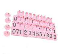 Etiquetas de identificación para animales, 100 etiquetas for orejas de ganado de plástico PE multicolor, números 001-1000, 2,95 x 2,36 pulgadas(Pink,101-200)