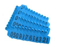 Etiquetas de identificación para animales, Crotales de oreja for ganado de plástico numerados 1-2000 Multicolor 2,95x2,36 pulgadas(Blue,101-200)