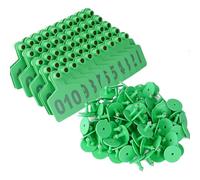 Etiquetas de identificación para animales, Crotales de oreja for ganado de plástico numerados 1-2000 Multicolor 2,95x2,36 pulgadas(Green,101-200)