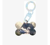 Etiquetas de identificación para mascotas con alas de cisne, etiquetas personalizadas para perros y gatos, acrílico en forma de hueso, azul cielo, pequeño