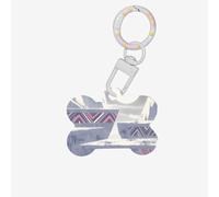 Etiquetas de identificación para mascotas, con luz de neón, ruinas antiguas, etiquetas personalizadas para perros y gatos, acrílico en forma de hueso, color blanco, pequeño