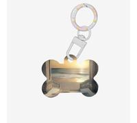 Etiquetas de identificación para mascotas Stairway to Heaven, etiquetas personalizadas para perros y gatos, acrílico en forma de hueso, color blanco, pequeño