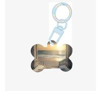 Etiquetas de identificación para mascotas Stairway to Heaven, etiquetas personalizadas para perros y gatos, acrílico en forma de hueso, azul cielo, mediano
