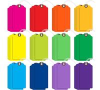 Etiquetas de manila de 4 3/4 x 2 3/8 pulgadas, etiquetas de envío con cuerda, etiquetas de inventario adjuntas, etiquetas de papel para equipaje, etiquetas de regalo, etiquetas de cartón, etiquetas