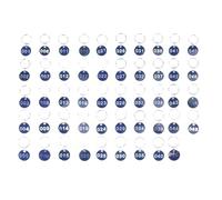 Etiquetas De NúMeros De Metal 50 etiquetas de almacenamiento aleación aluminio, placas números metal, llaves numeradas del 1 al (número 1-50) Para OrganizacióN(Blue)