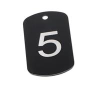 Etiquetas De NúMeros De Metal Etiqueta de número 1-200, placa aluminio Rectangular, llavero personalizado, tarjeta identificación del Club, serie antipérdida Para OrganizacióN(Black,1-50)