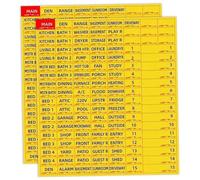 Etiquetas de panel de disyuntor, etiquetas de disyuntor, 2 piezas caja impermeable panel autoadhesivo fácil de leer eléctrico para interruptor de directorio 33F amarillo