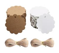 Etiquetas De Pendiente De 200 Piezas Y 2 Rollos Con Cuerda De Cáñamo De 20 M, Mapas De Papel Eléctrico, Papel De Etiqueta De Regalo, Accesorios Para La Decoración De Regalos.