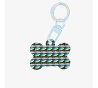 Etiquetas de perro con diseño de isla de Cuba con forma de hueso, colgantes personalizados de doble cara para perros y gatos