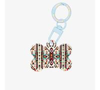 Etiquetas de perro con estampado de nativos americanos, llavero acrílico con forma de hueso de perro, etiquetas de patrón de doble cara para perros y gatos