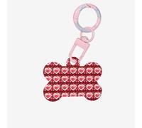 Etiquetas de perro con forma de hueso con impresión de feliz día de San Valentín, colgantes personalizados de doble cara para perros y gatos