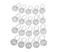Etiquetas de plástico para números de identificación, 60 unidades, de acero inoxidable, numeradas, con anillos, para etiquetar nombres de casilleros de equipaje