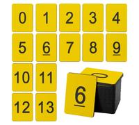 Etiquetas de Plástico Pegatinas Numeradas Número de disco Número de token Rectángulo (0-50, amarillo)