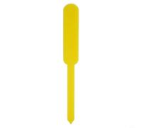 Etiquetas de plástico reutilizables para plantas para jardineros para escribir nombres y consejos de cuidado con marcador permanente, paquete de 100 (amarillo)