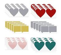 Etiquetas de Rasca,60 Piezas Tarjeta Rasca Adhesivas Pegatinas Rascables Etiqueta Rasca Scratch Sticker Tarjetas Rasca y GANA Personalizadas en Forma de Corazón y Diálogo Para Cumpleaños, Bodas