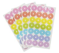 Etiquetas de refuerzo de agujeros de papel de hojas sueltas de arco iris, pegatinas redondas, autoadhesivas, protector de perforadores para oficina, escuela, suministros para el hogar, 112 etiquetas