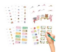 Etiquetas de ropa para niños, etiquetas de tela duraderas sin hierro, calcomanías para botellas, suministros escolares, cuidado de lavandería, ropa de enfermería, organización de ropa de guardería