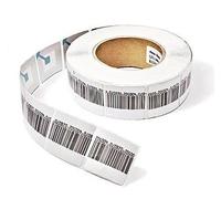 Etiquetas de seguridad RF 4 x 4 cm 8,2 MHz, rollo de 1000 unidades, adhesivos desactivables para prevención de pérdidas en tiendas
