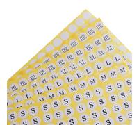 Etiquetas de tamaño autoadhesivas de papel común | For ropa Ropa Zapatos Etiquetas adhesivas Etiqueta(XS)