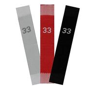 Etiquetas de tamaño tejidas con número 33 Cantidad de etiquetas de tamaño 400 unidades/37,30 €, combinaciones de colores negro - blanco
