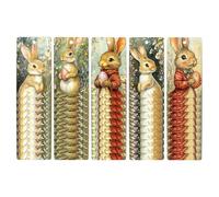 Etiquetas de tarjeta de Pascua, etiquetas de Pascua con cadena | Juego de letreros de bolsas festivas de 50,Etiquetas de bolsas de tratado con bunny con cuerdas para fiestas de Pascua para niños, deco
