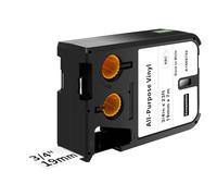 Etiquetas de vinilo multiusos compatibles con Dymo XTL 1868752 de 3/4 pulgadas, para etiquetadora Dymo XTL 300 XTL 500, negro sobre blanco, 19 mm x 7 m