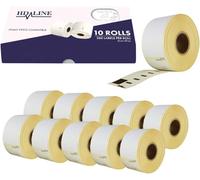 Etiquetas Dymo Labelwriter 99012 - paquete de 10 rollos de etiquetas x 260 piezas por rollo = 2600 etiquetas, autoadhesivas, compatibles con impresoras de etiquetas Dymo Labelwriter & Seiko,89 X 36 mm