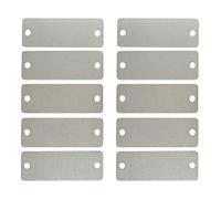 Etiquetas en blanco de acero inoxidable StayMax, punzón de agujero de 25 piezas, acero inoxidable 304 (no magnético), 5 cm * 1.8 cm, 1 mm de grosor, proyectos de bricolaje