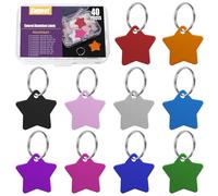 Etiquetas en blanco de estampado de aluminio con agujero de Swpeet para marcar, Star