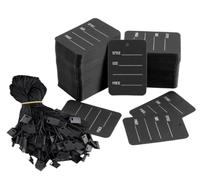 Etiquetas for colgar, 2000 unidades, etiquetas de precios negras con cuerda adjunta, for hacer que la mercancía se pueda escribir, for tienda productos, joyería for, regalos, ropa