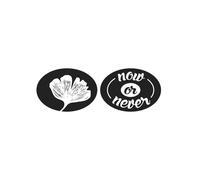 Etiquetas - Ginkgo - ahora o nunca - 35x25mm - Oval - 2 piezas