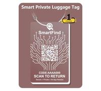 Etiquetas inteligentes de equipaje para maletas, etiquetas de viaje con código QR con protección de privacidad y uso compartido GPS opcional, no necesita aplicación, etiquetas duraderas para cruceros